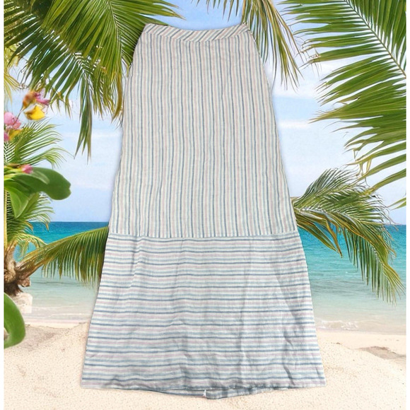 Island Company Oceano Linen Maxi Skirt in Junkanoo Womens Sz XS Boho Casual - Picture 12 of 12